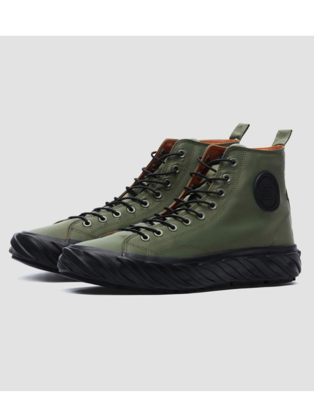 AGE TOP SNEAKERS MA-1 Men's Olive High-Top Lace-Up Nylon Casual sneakers size 8